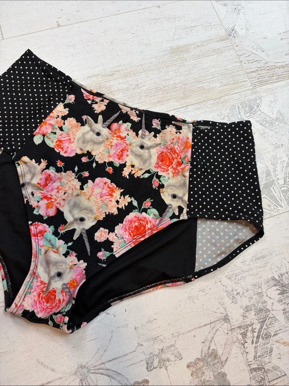 Iron Fist Buns and Roses High Waist Bikini Bottoms Size XL